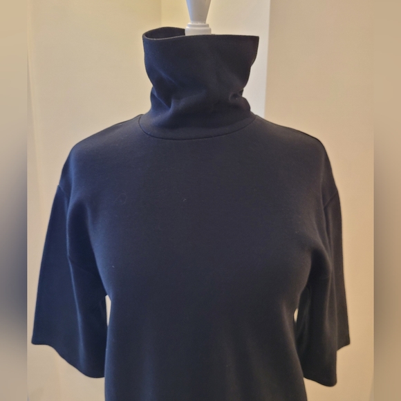 Zara 3/4 Sleeve Mock Neck Tunic Dress - Picture 3 of 6